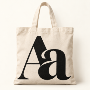 Tote bag tipográfica — Letras — diseño original de Librijos