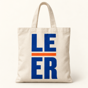Tote bag tipográfica — Leer — diseño original de Librijos