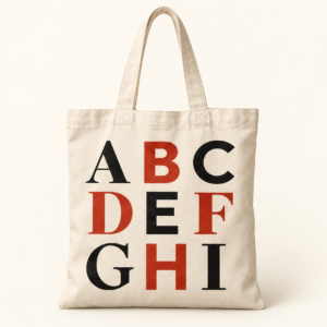 Tote bag tipográfica — Alfabeto — diseño original de Librijos