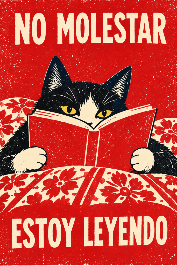 Postal No molestar, estoy leyendo